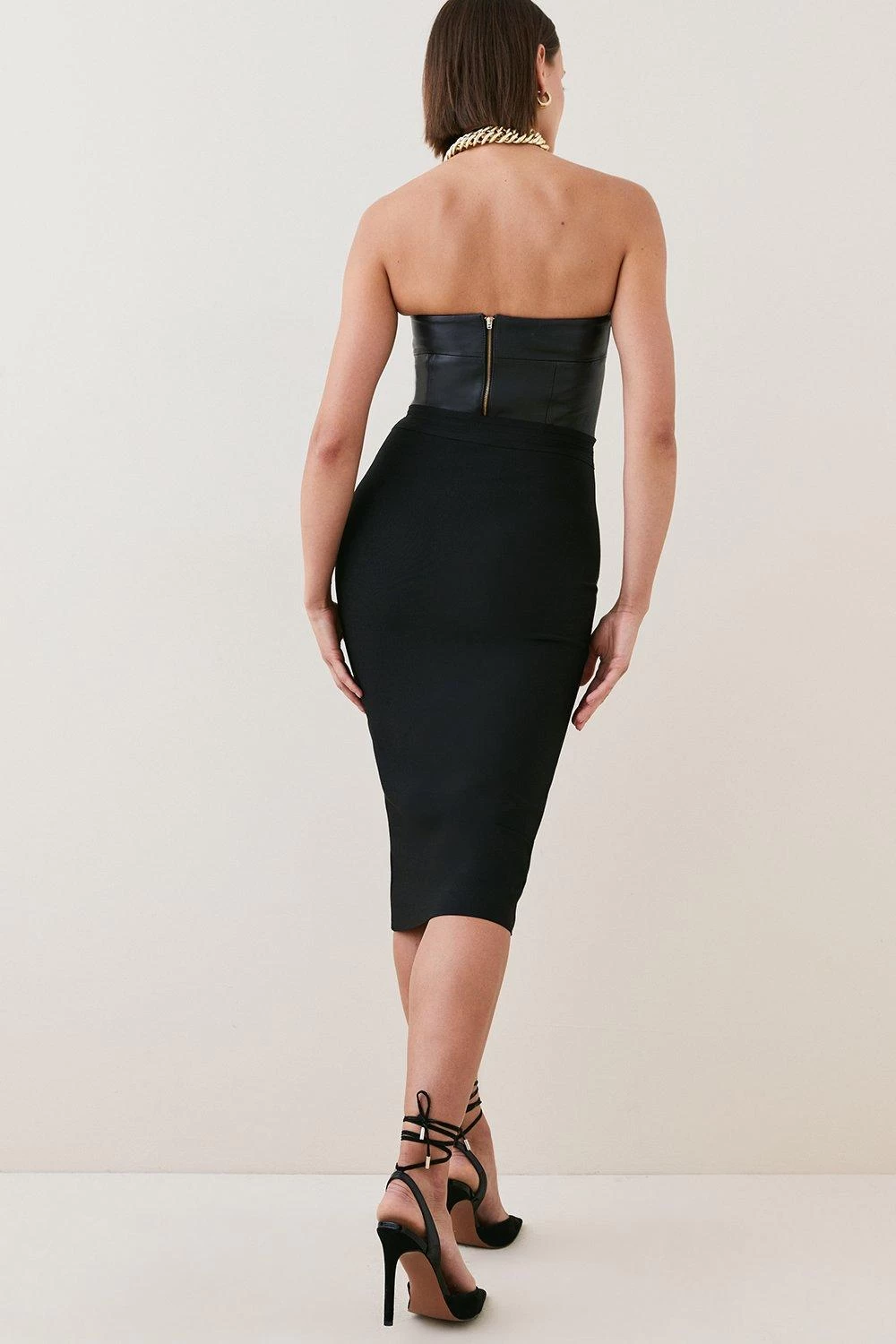 Karen Millen Bandage Knit Zip Through Skirt