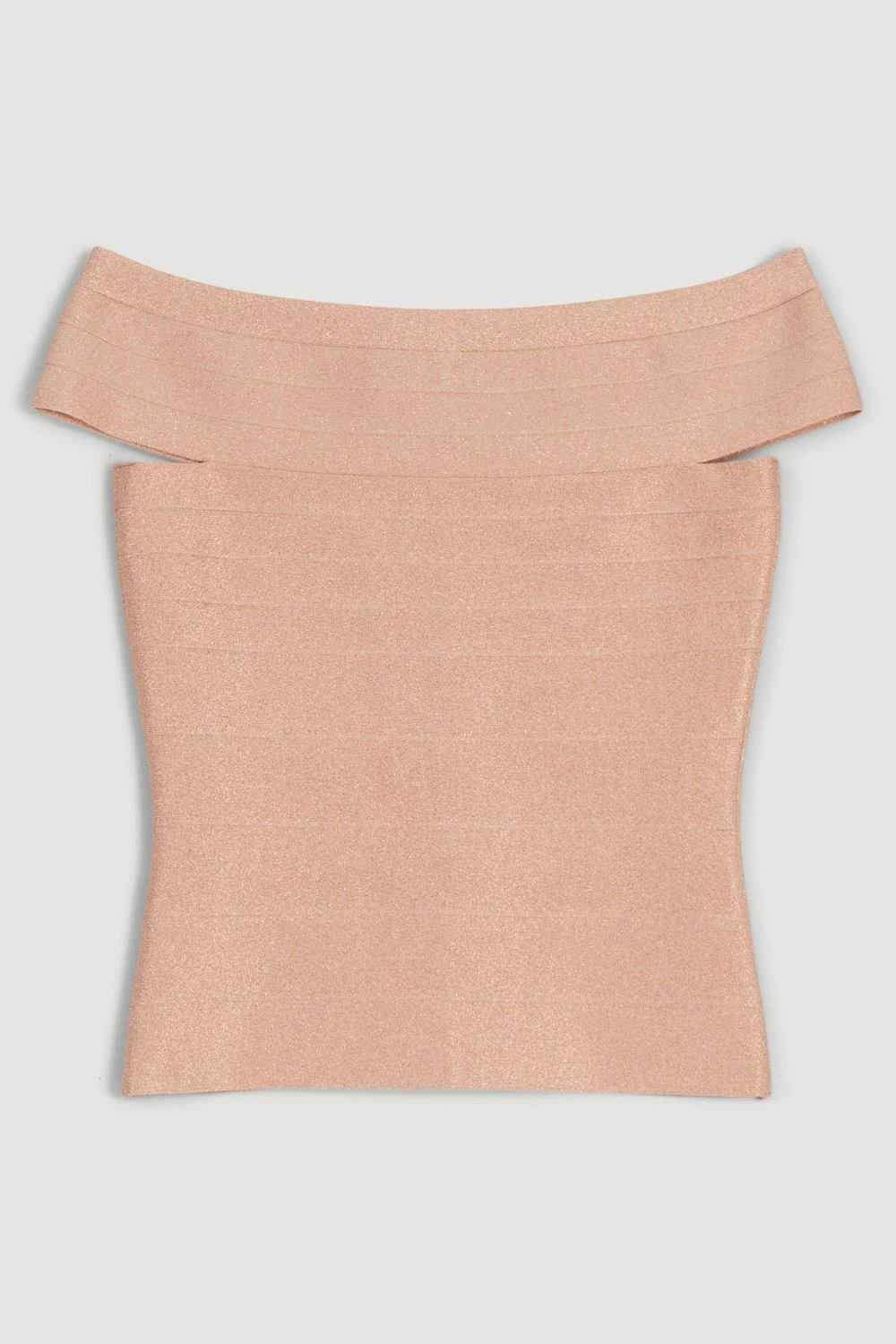 Karen Millen Sparkle Knitted Bandage Bardot Top - Image 2
