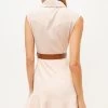 Karen Millen Relaxed Tailored Ruffle Hem Belted Mini Dress