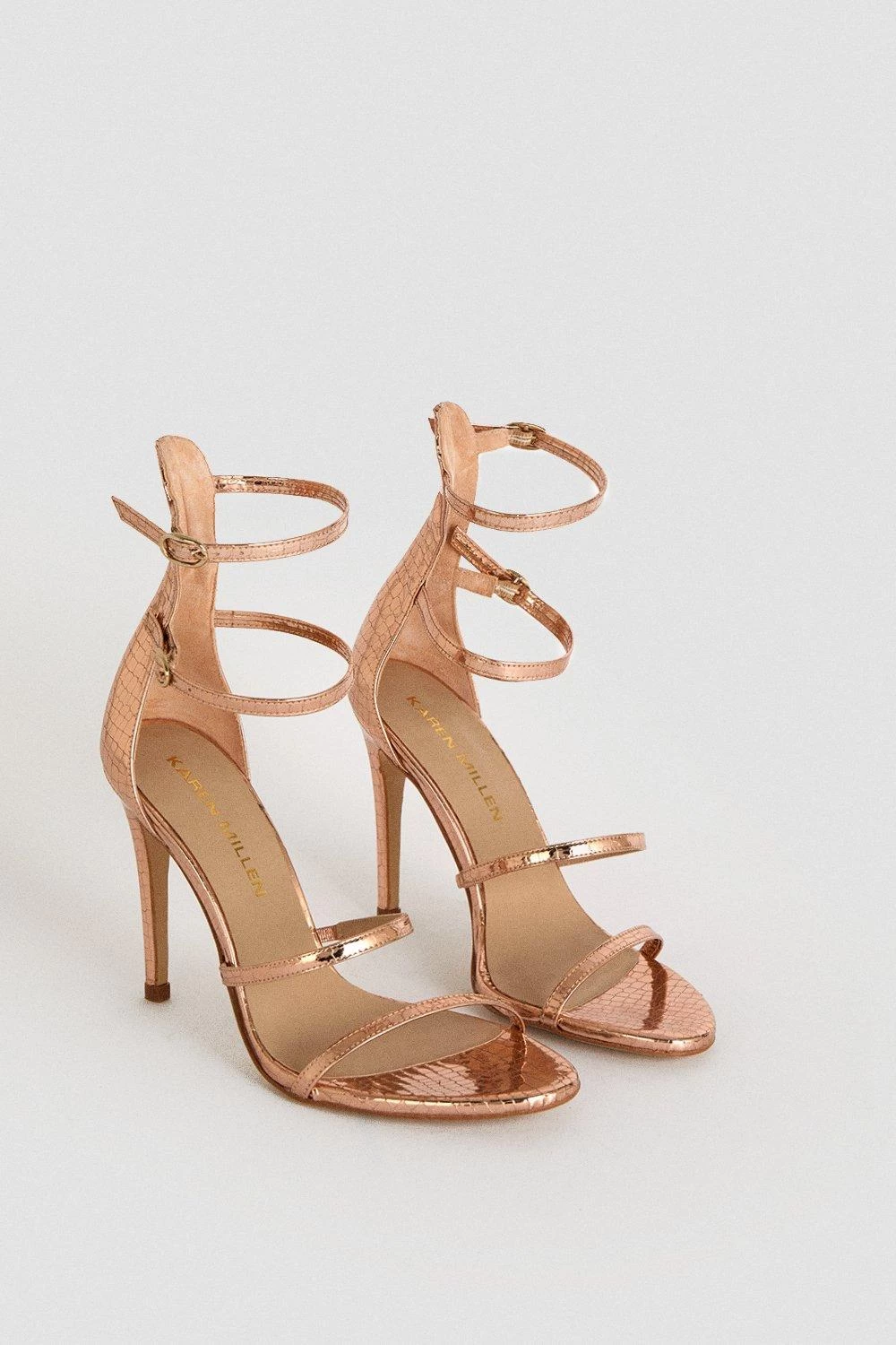 Karen Millen 4 Strap Croc Sandal - Image 3