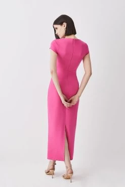 Karen Millen Ponte Mesh Panel Half Sleeve Mini Dress