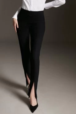 Karen Millen Premium Italian Ponte Split Front Legging