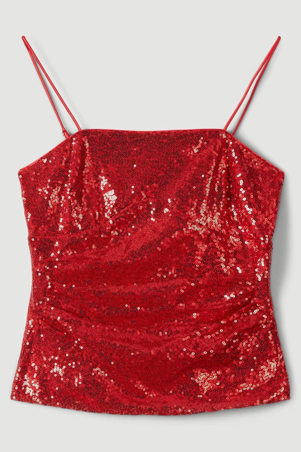 Karen Millen Sequin Strappy Cami Top - Image 4