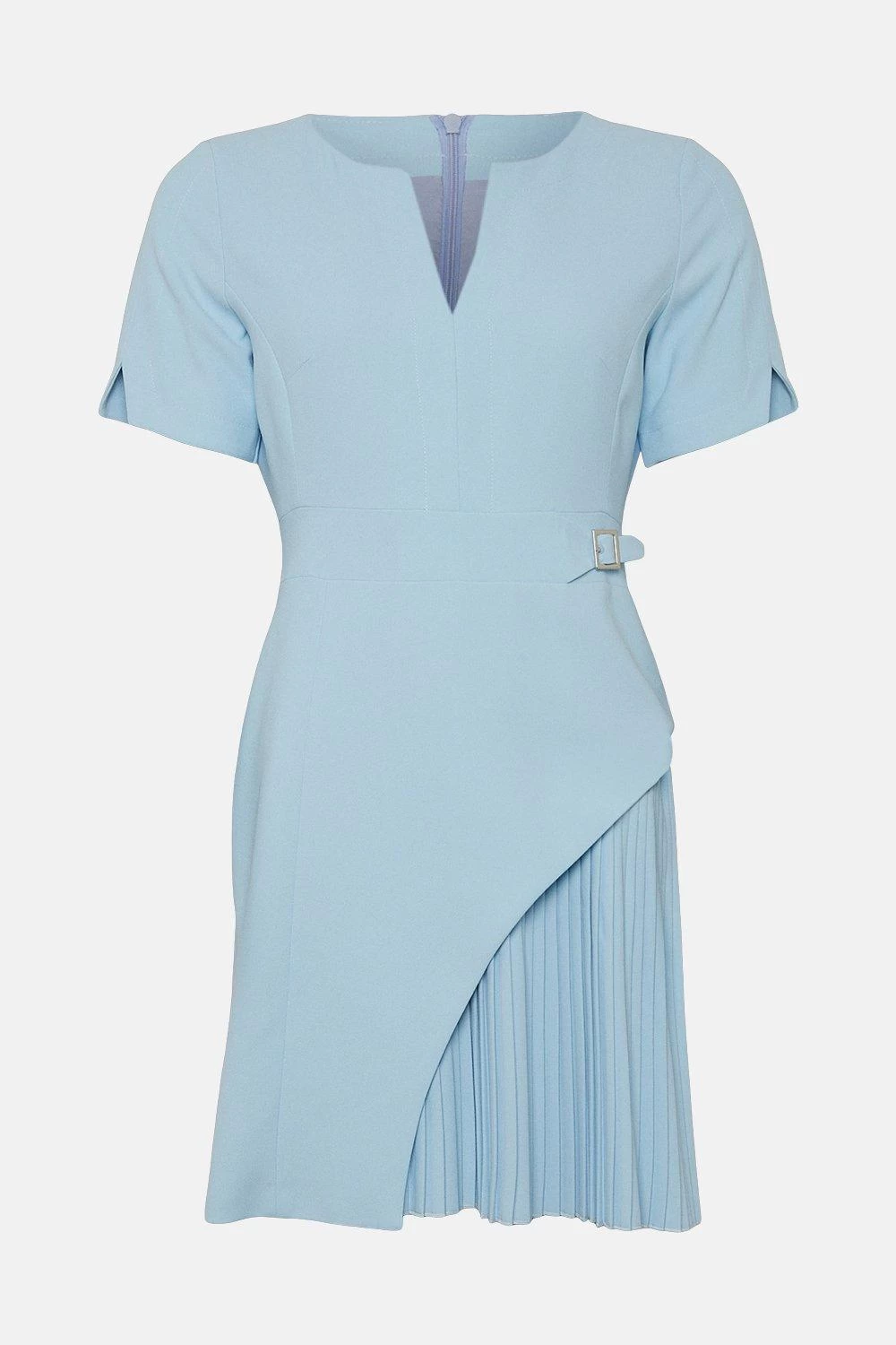 Karen Millen Tailored Military Pleat Short Sleeve Mini Dress - Image 2