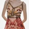 Karen Millen Tall Beaded And Embroidery Woven Midi Dress