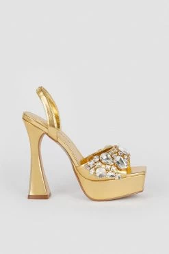 Karen Millen Gemstone Slingback Extreme Platform