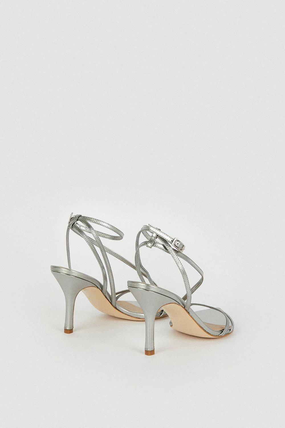 Karen Millen Leather Strappy Pointed Classic Heel - Image 2