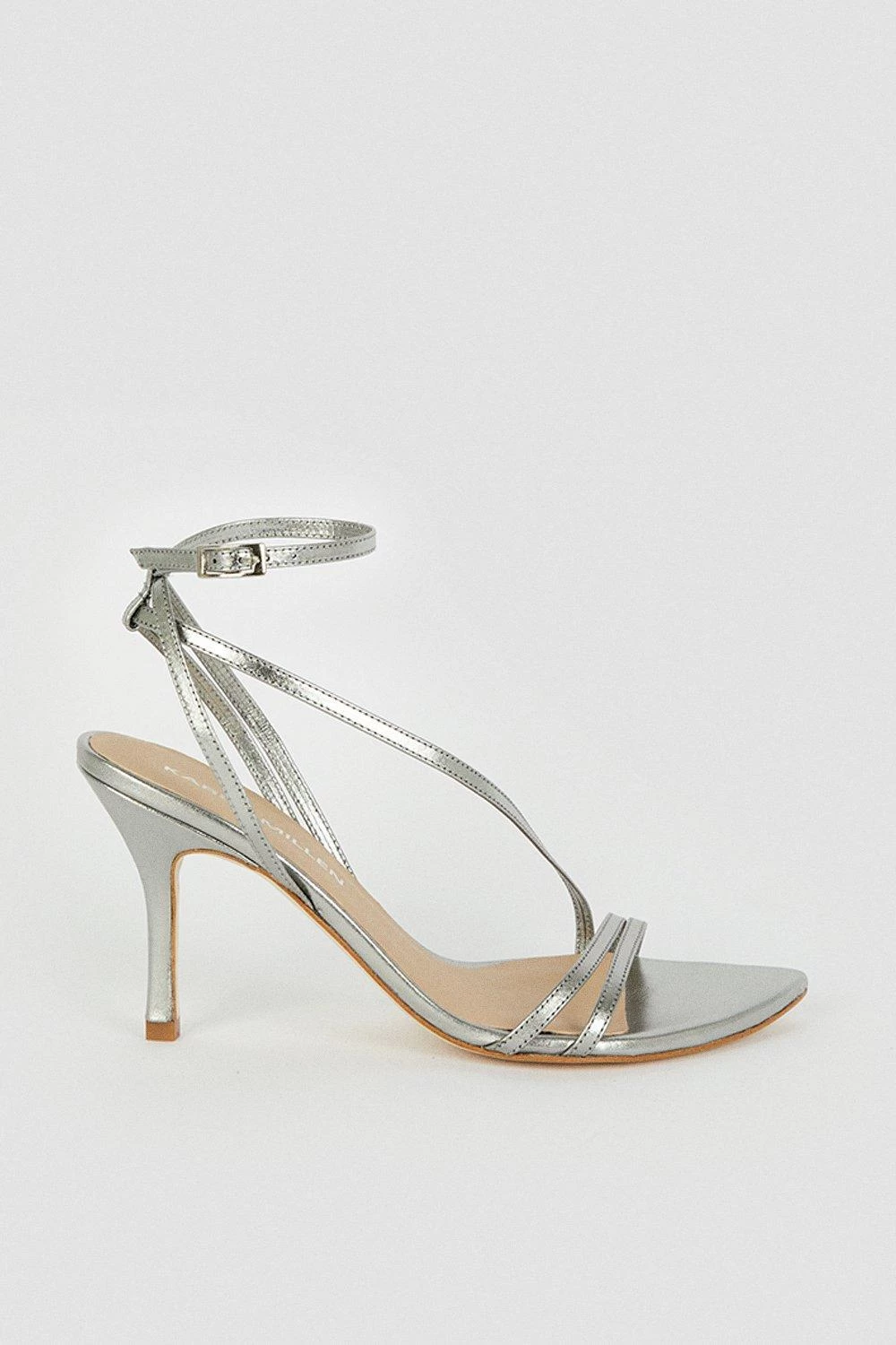 Karen Millen Leather Strappy Pointed Classic Heel - Image 6