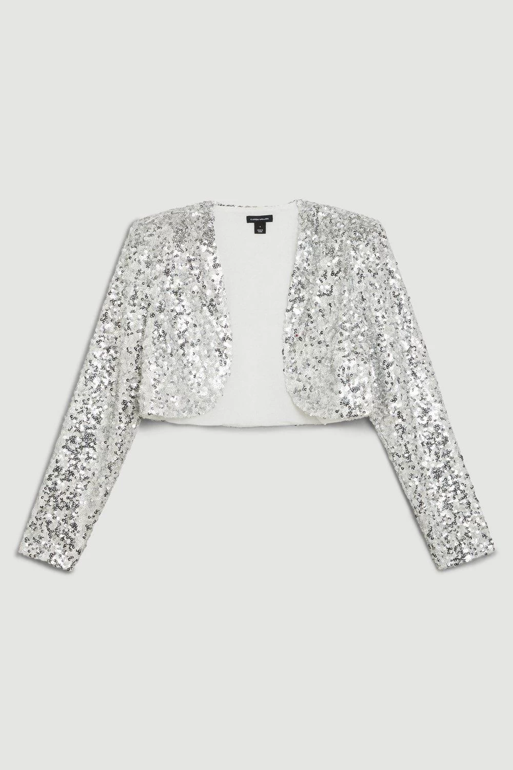 Karen Millen Sequin Cropped Jacket - Image 2