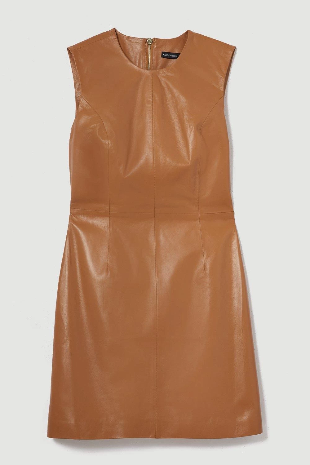 Karen Millen Lydia Millen Leather Sleeveless Mini Dress