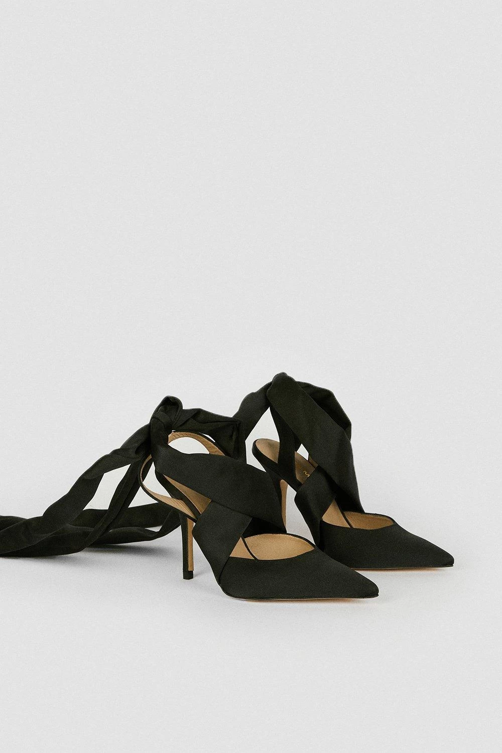 Karen Millen Satin Tie Court Shoe - Image 5